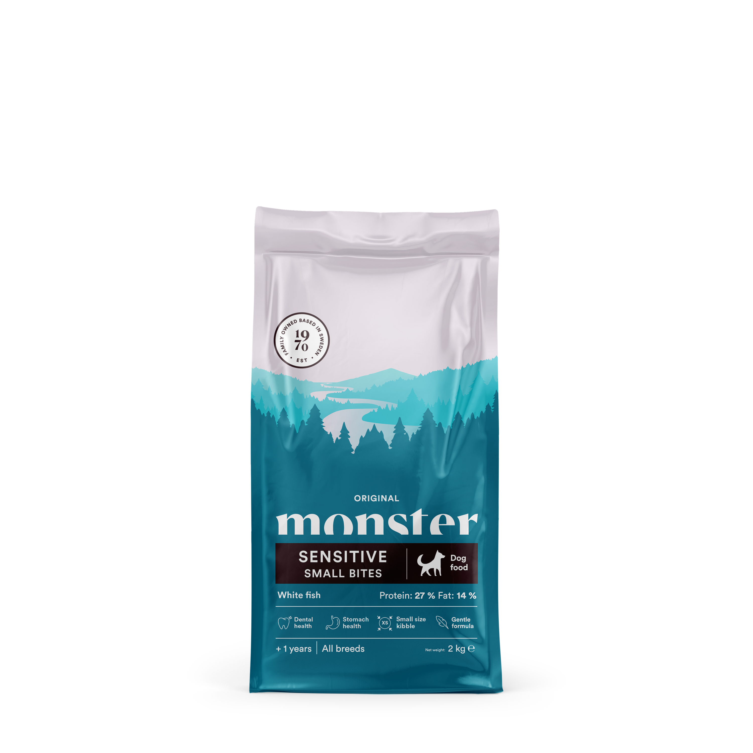 Monster Dog Original Sensitive White Fish Small bites 2 kg