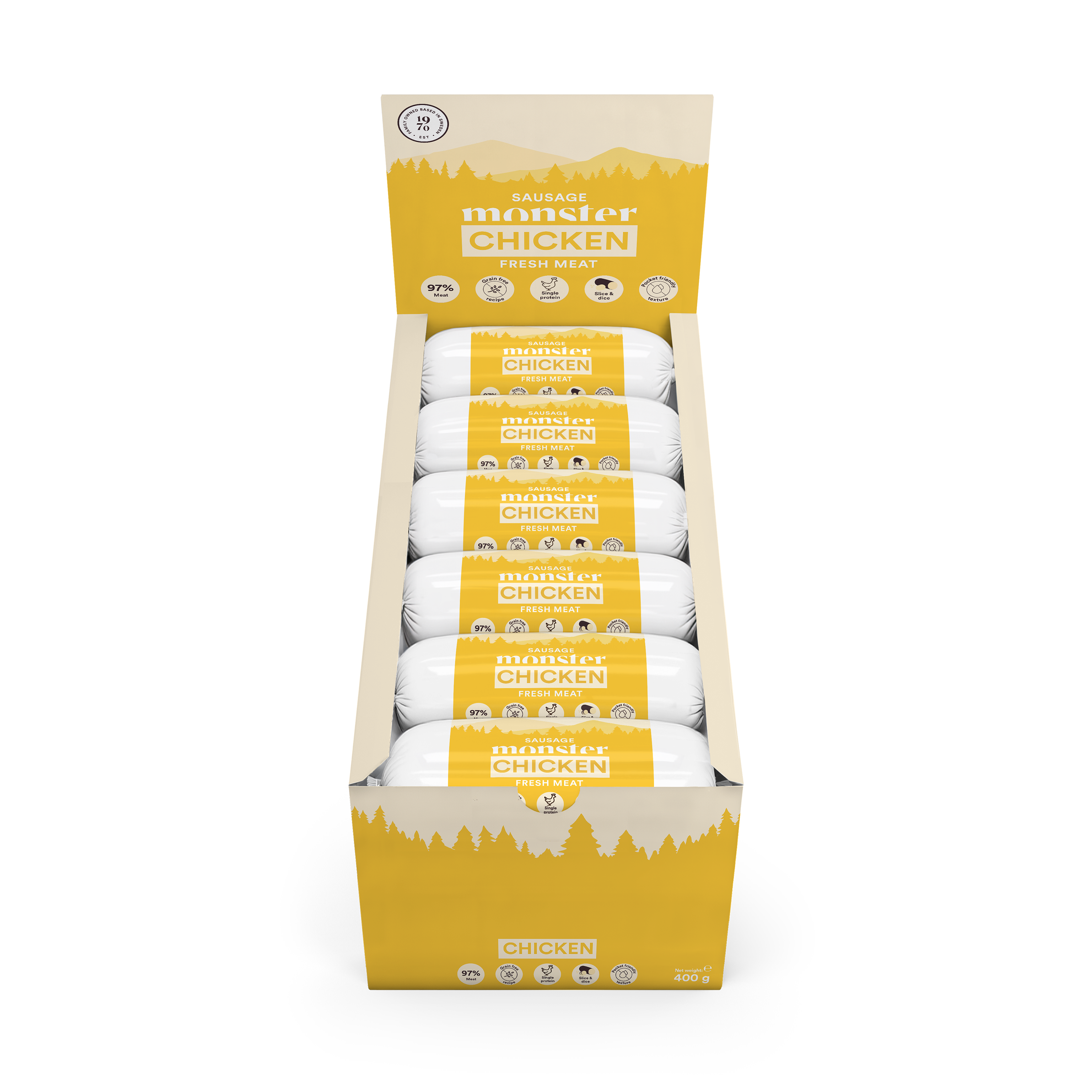 Monster Dog Sausage Chicken 400 g (12pcs)