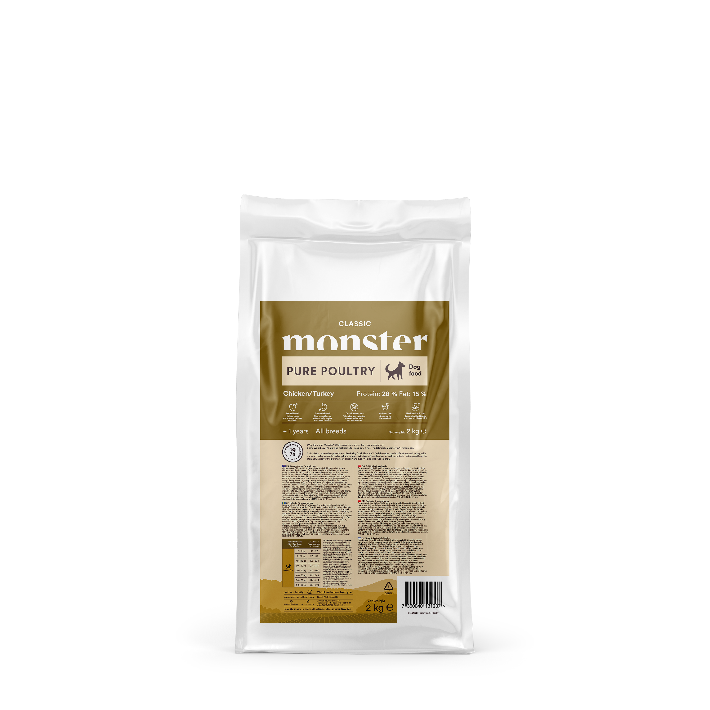 Monster Dog Classic Pure Poultry 2 kg