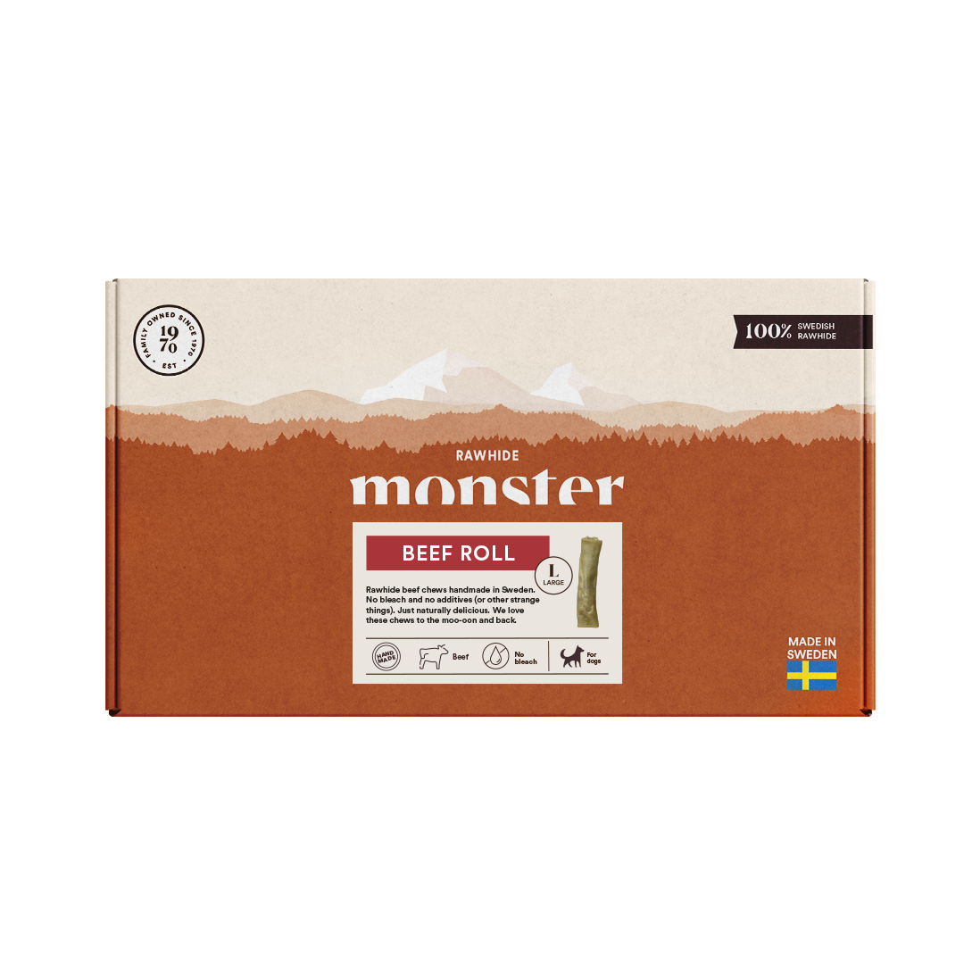 Monster Rawhide Beef Roll Large Box 5 pcs