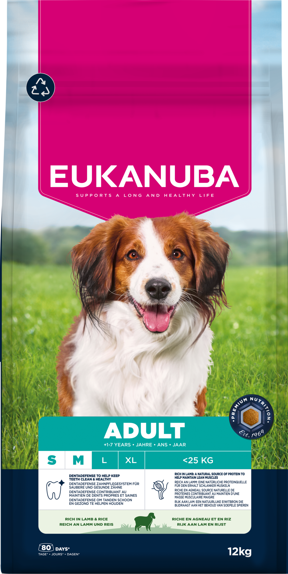 EukanubaDog Ad Sm/Med Lamb & Rice 12 kg