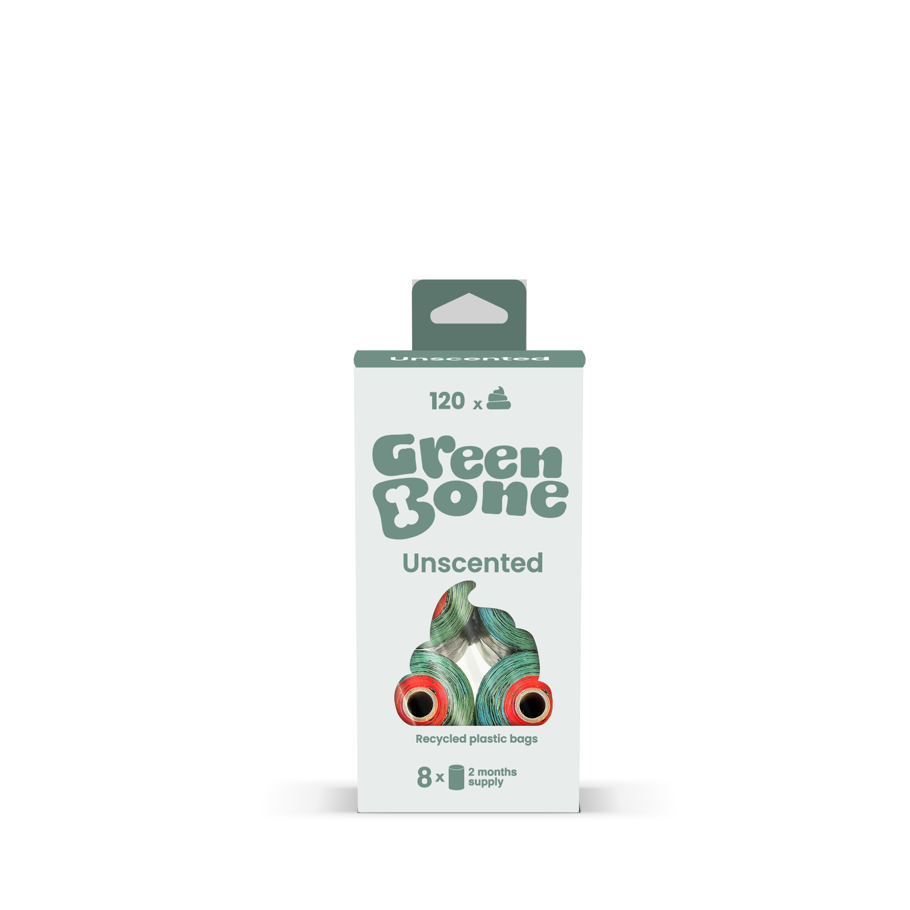 Green Bone Unscented 8 roles/ 120 bags (6 Per Krt)