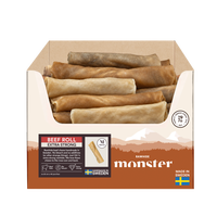 Monster Rawhide Extra Strong Beef Roll Medium Bulk 40 pcs