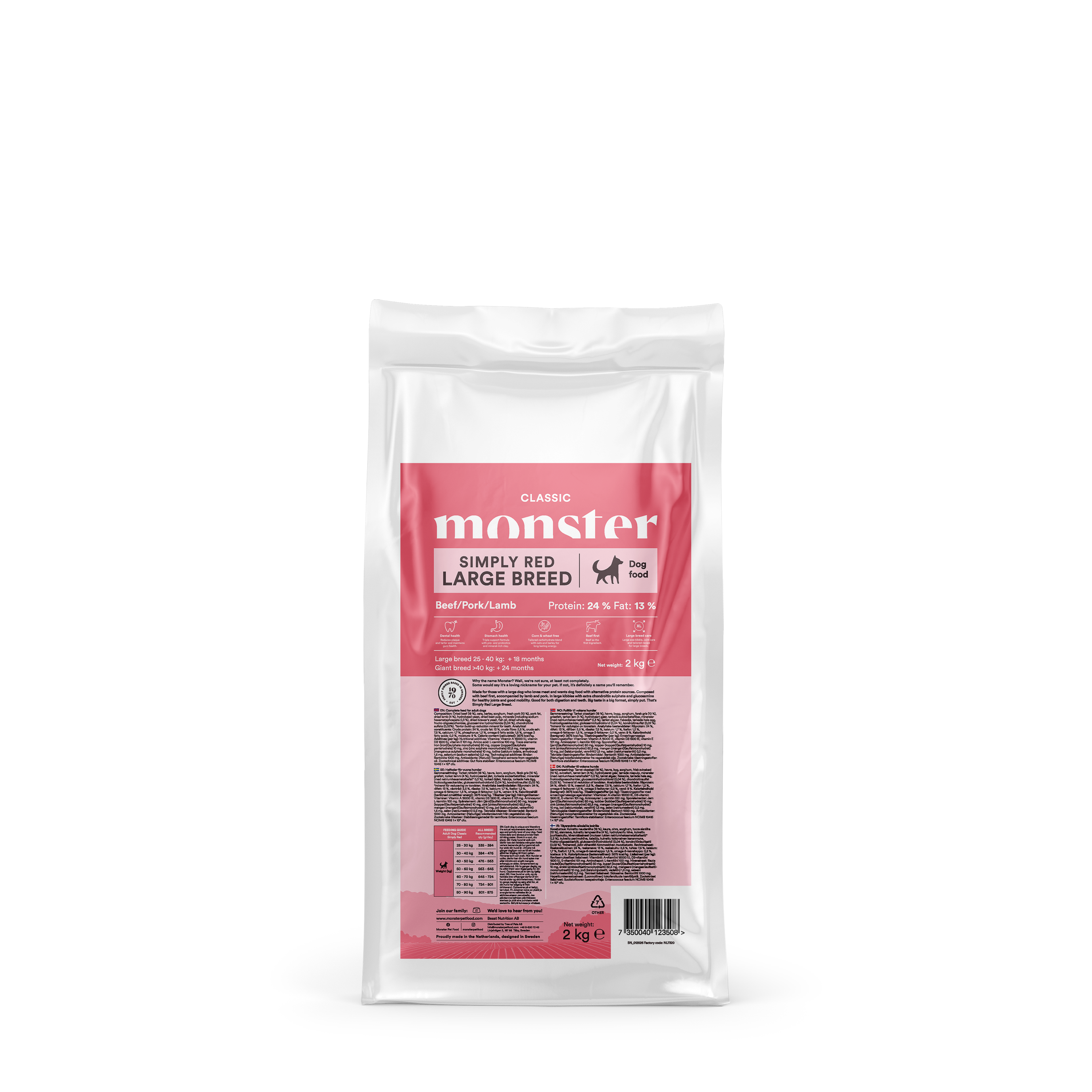 Monster Dog Classic Simply Red Large Breed 2 kg