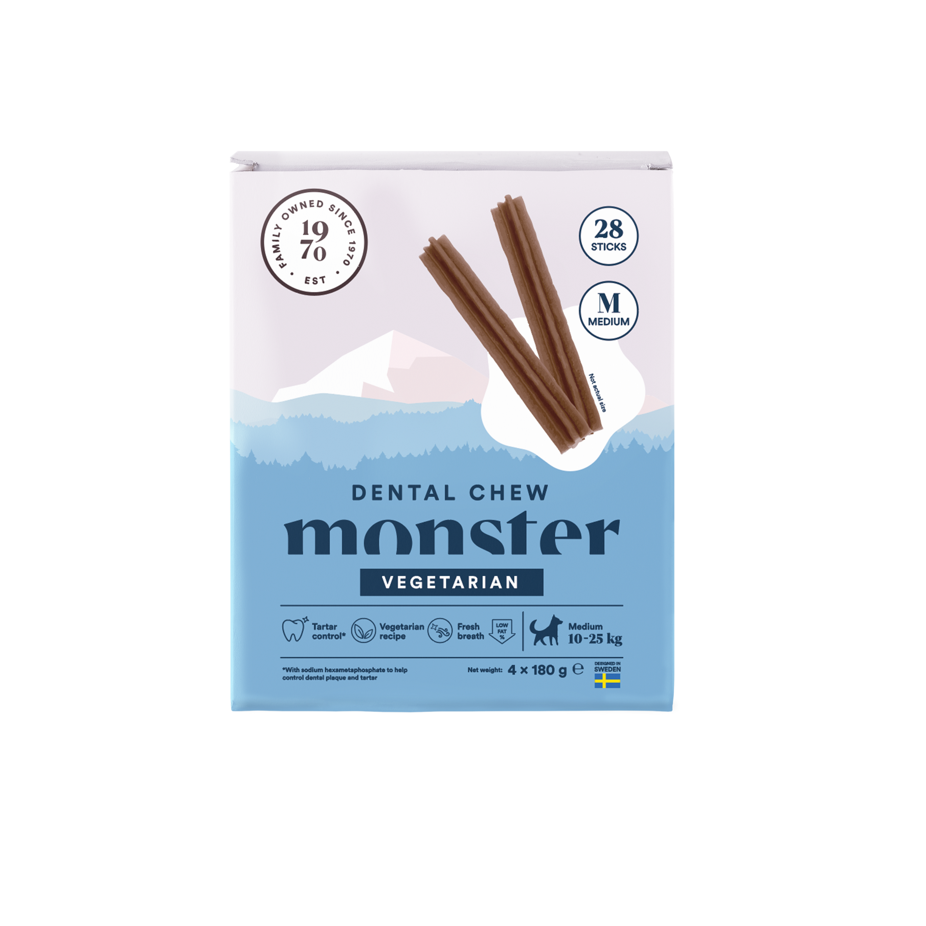 Monster Dog Dental Chew Vegetarian Medium Month 28 pcs 720 g
