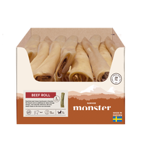 Monster Rawhide Beef Roll Large Bulk 20 pcs