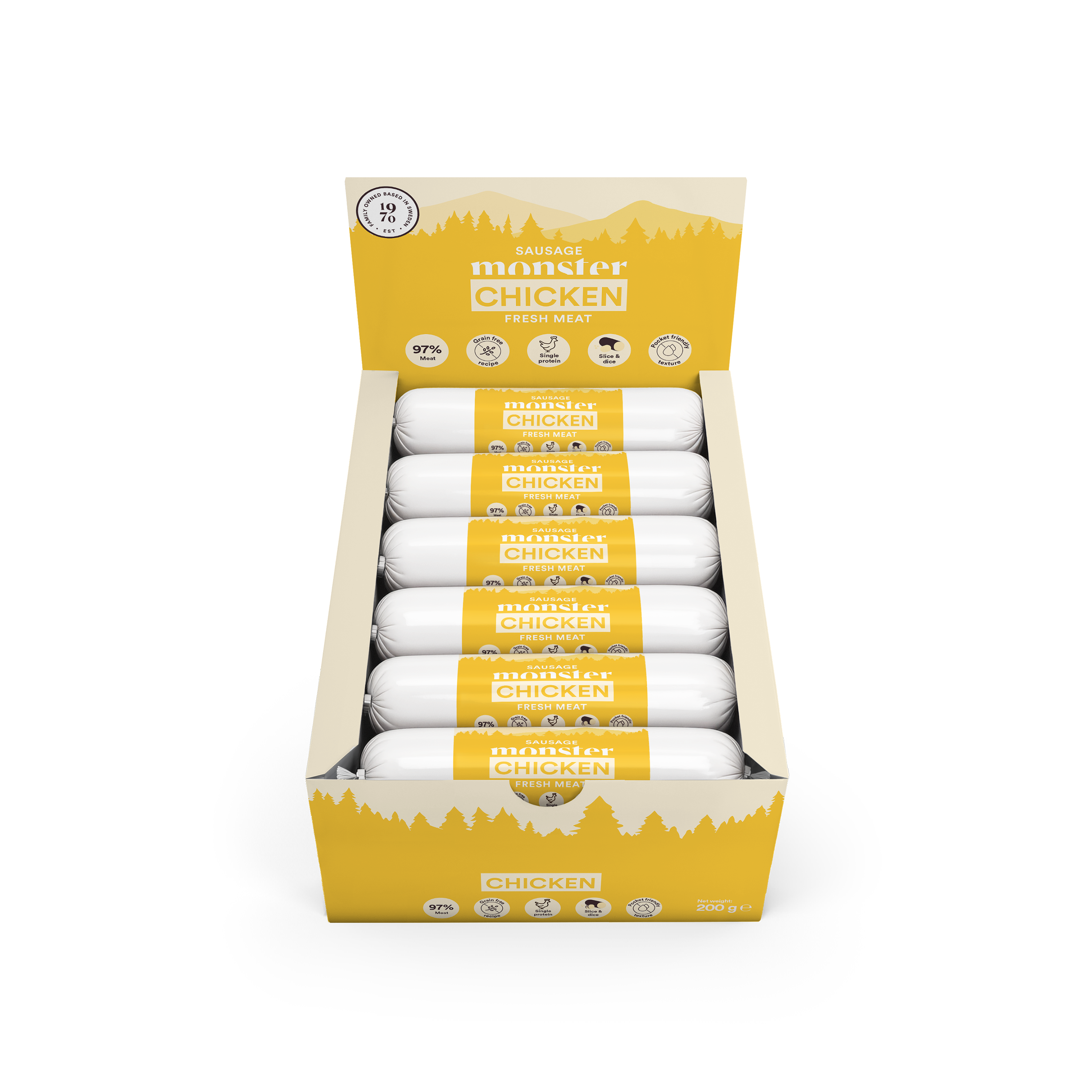 Monster Dog Sausage Chicken 200 g (12pcs)