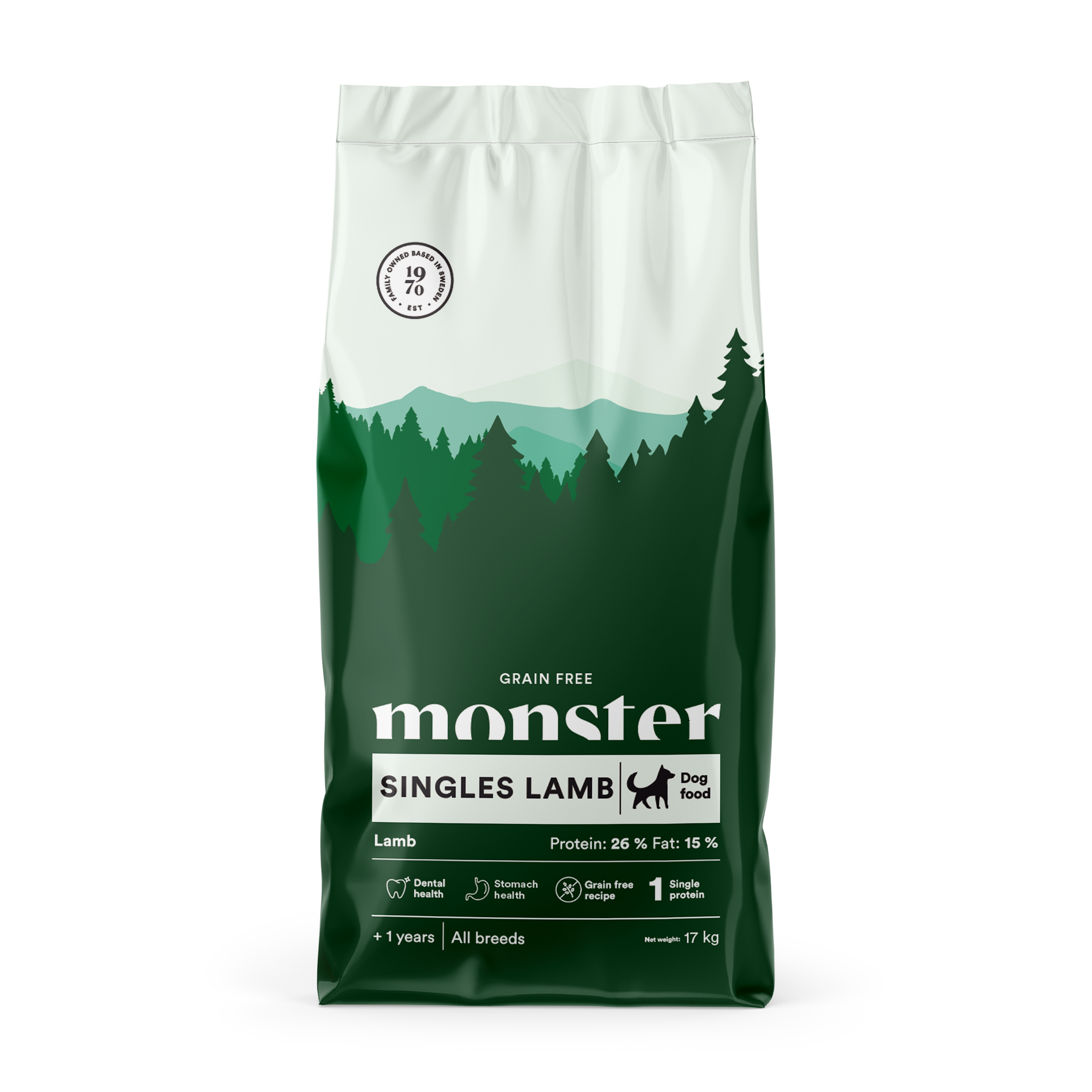 Monster Dog Grain Free Singles Lamb 17 kg