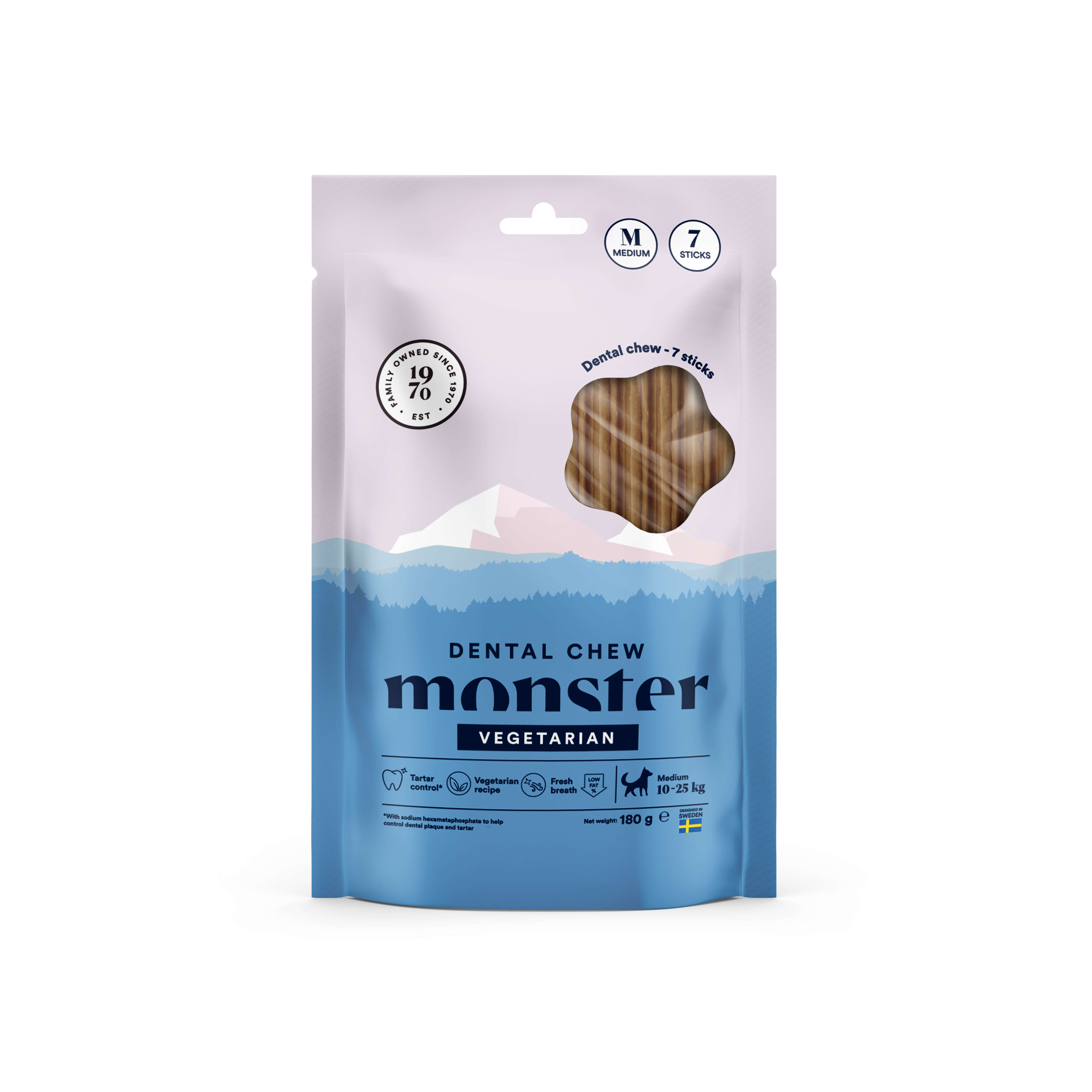 Monster Dog Dental Chew Vegetarian Medium Week 7 pcs 180 g