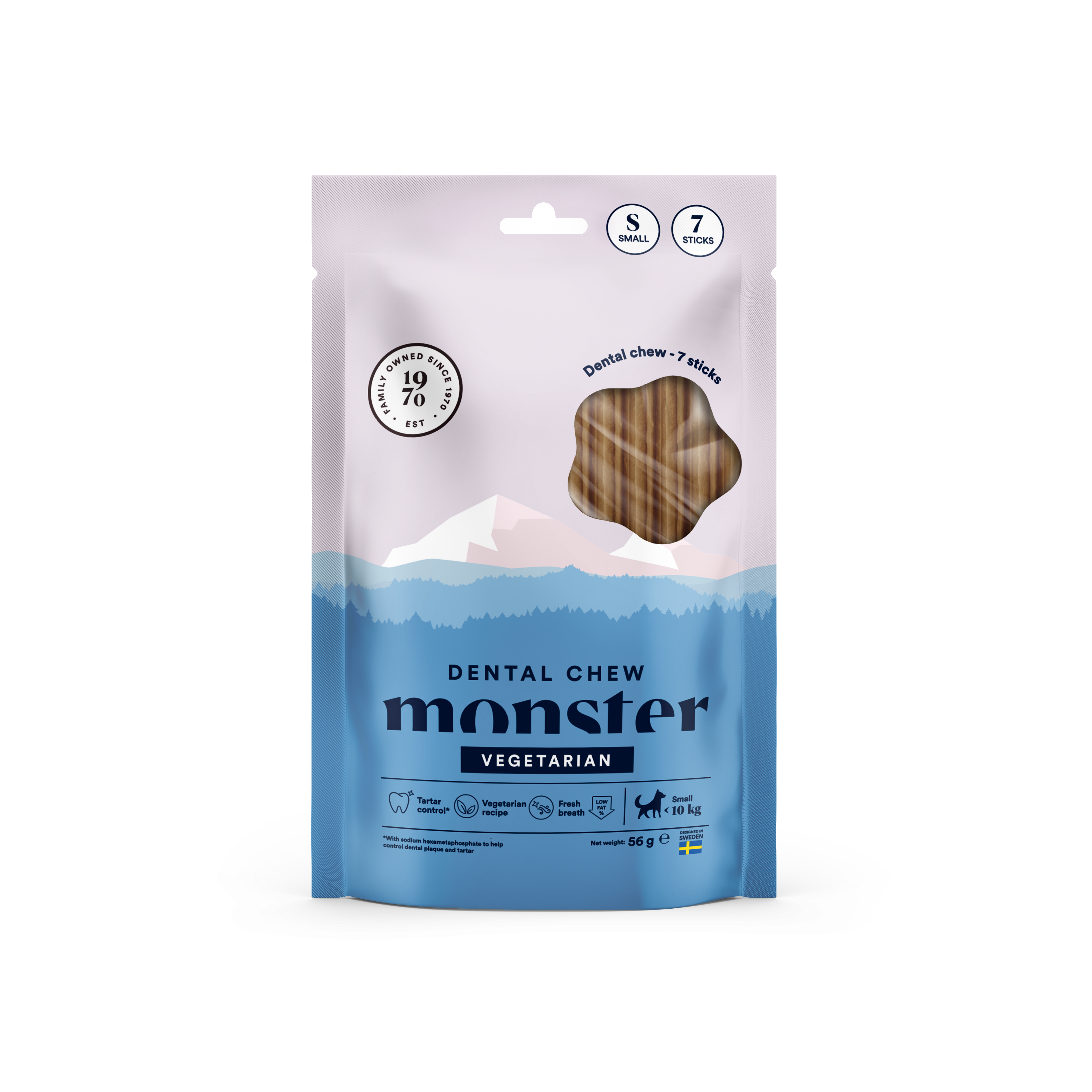 Monster Dog Dental Chew Vegetarian Small Week 7 pcs 56 g