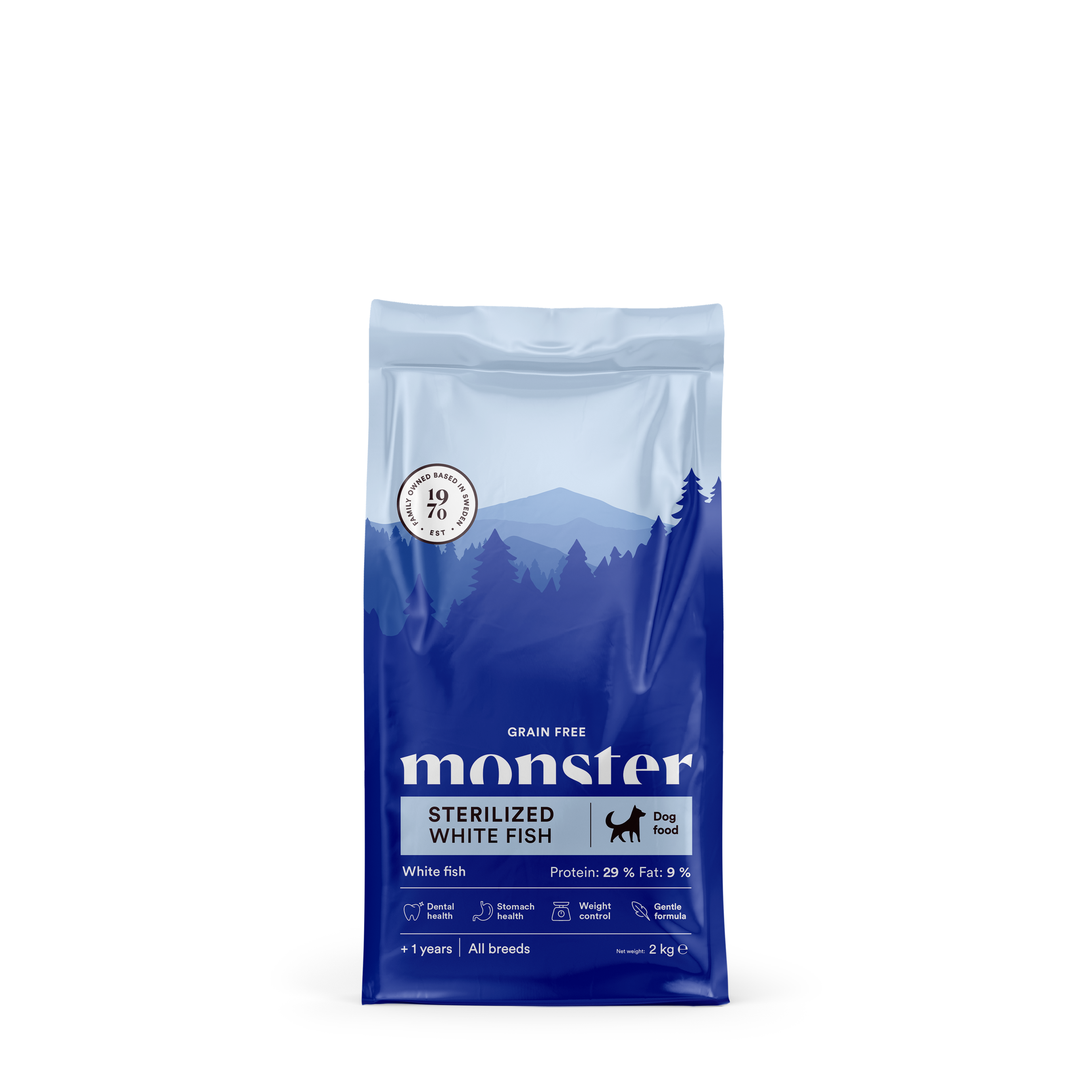 Monster Dog Grain Free Sterilized White Fish 2 kg