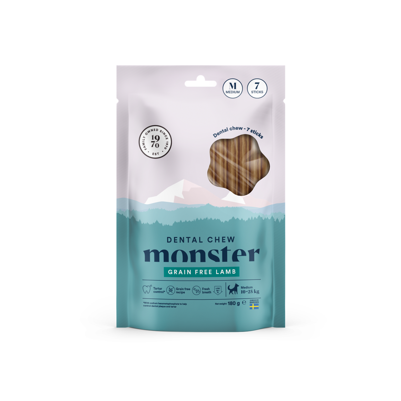 Monster Dog Dental Chew Lamb Medium Week (7st) 180 g
