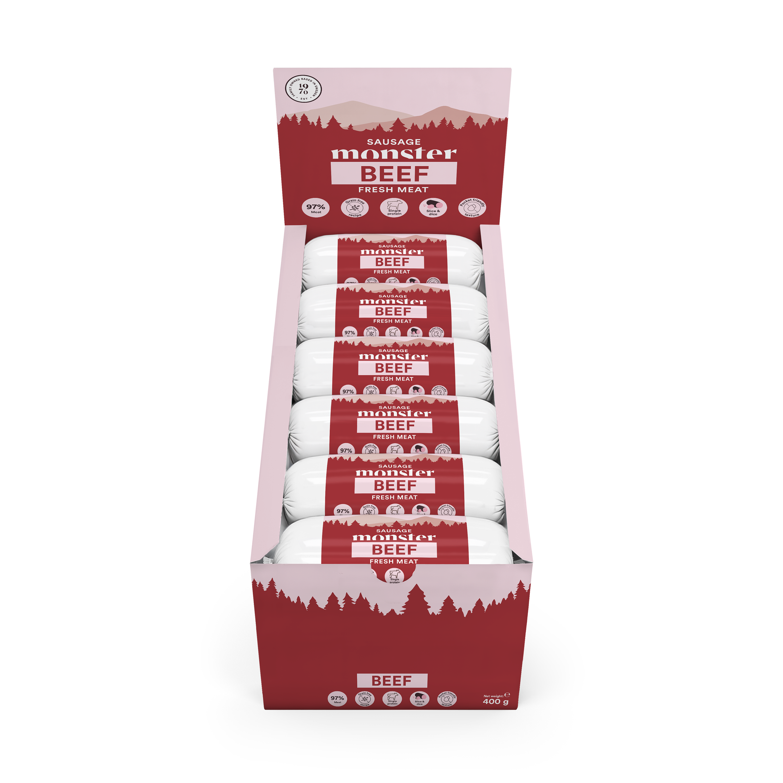 Monster Dog Sausage Beef 400 g (12pcs)