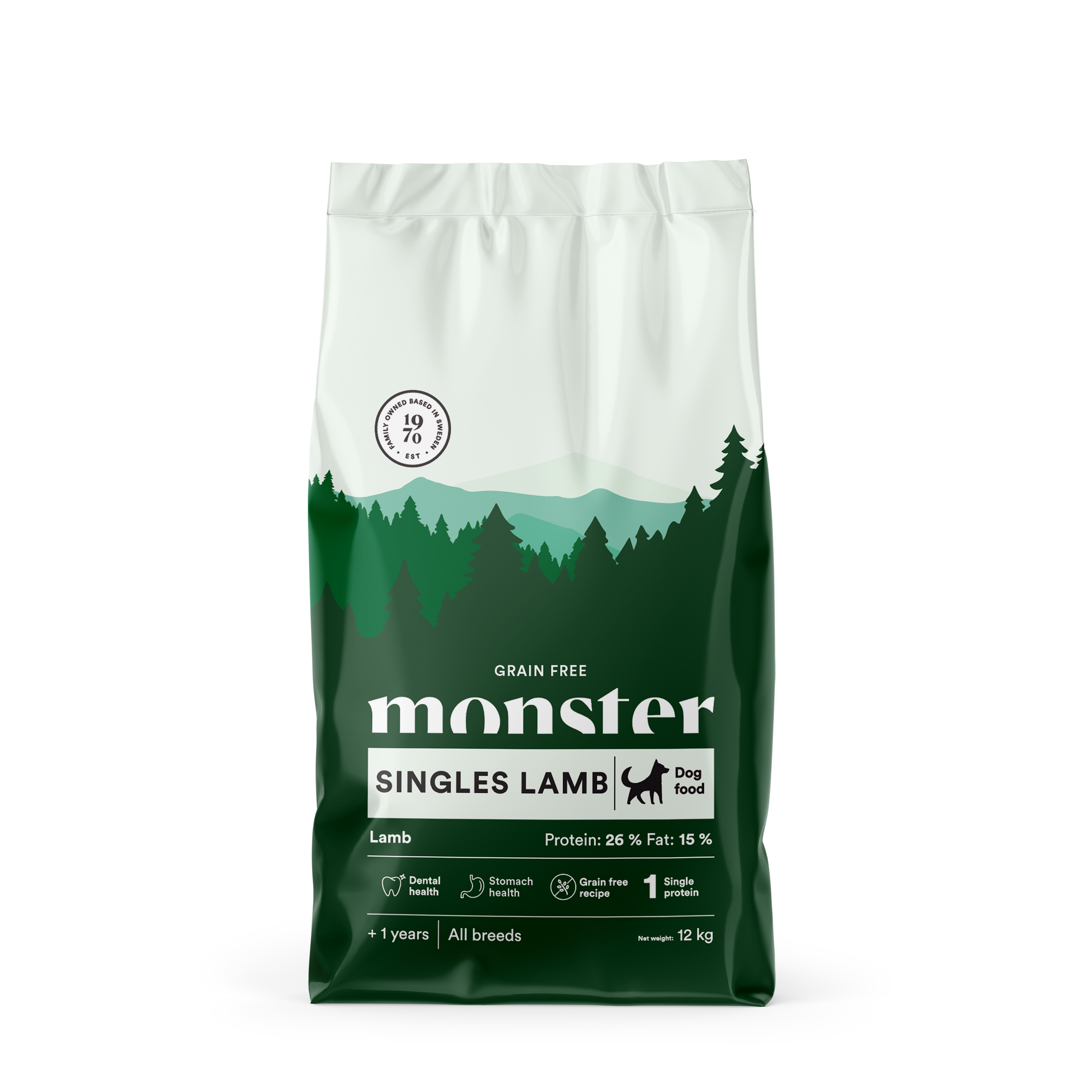 Monster Dog Grain Free Singles Lamb 12 kg