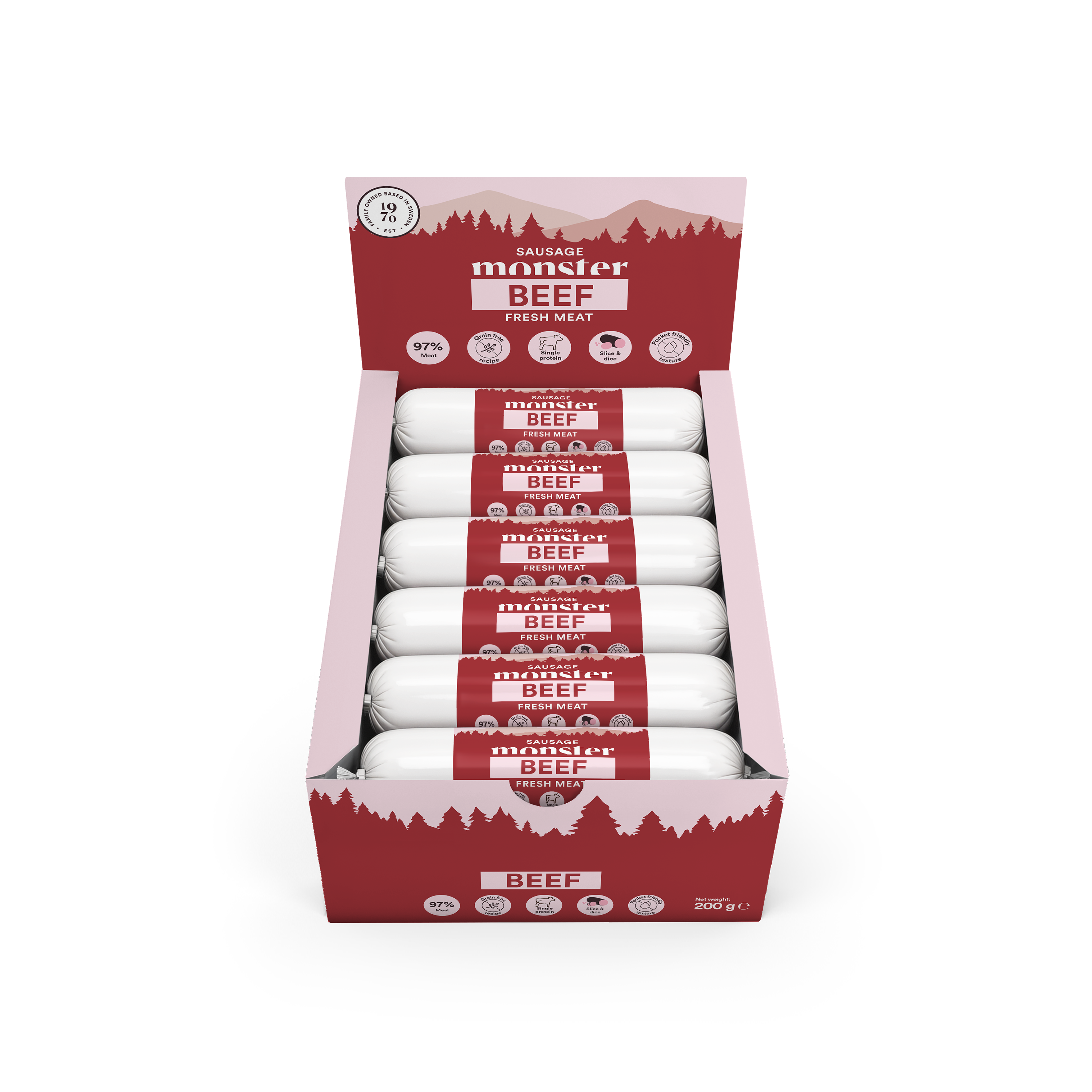 Monster Dog Sausage Beef 200 g (12pcs)