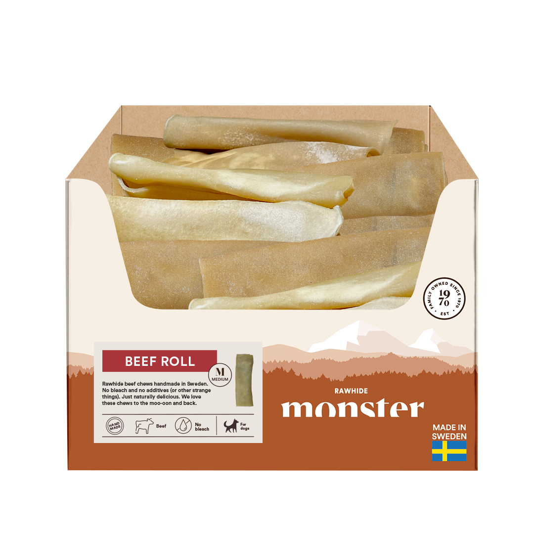 Monster Rawhide Beef Roll Medium Box 11 pcs