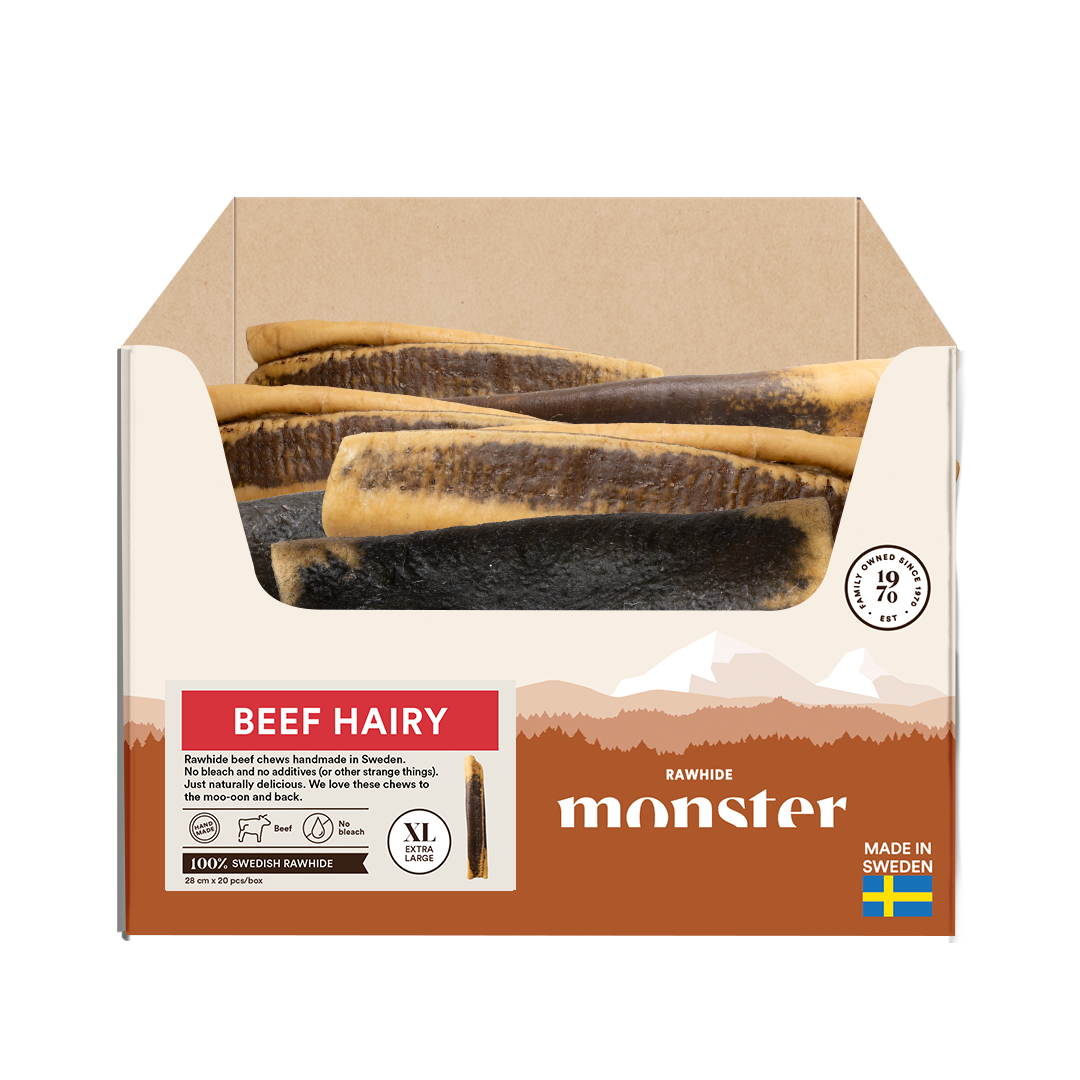 Monster Rawhide Beef Hairy X-Large bag 20 psc