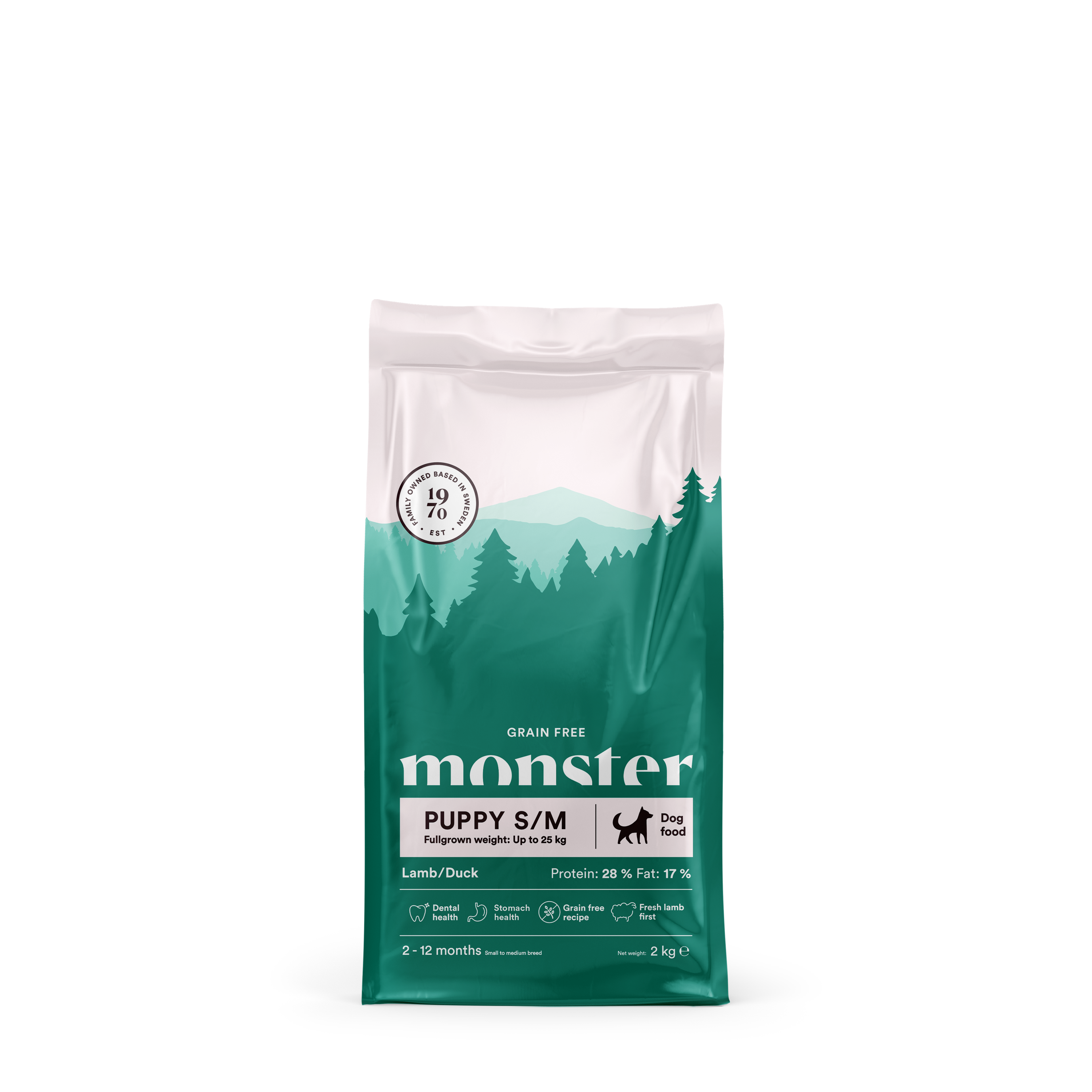 Monster Dog Grain Free Puppy S/M Lamb / Duck 2 kg