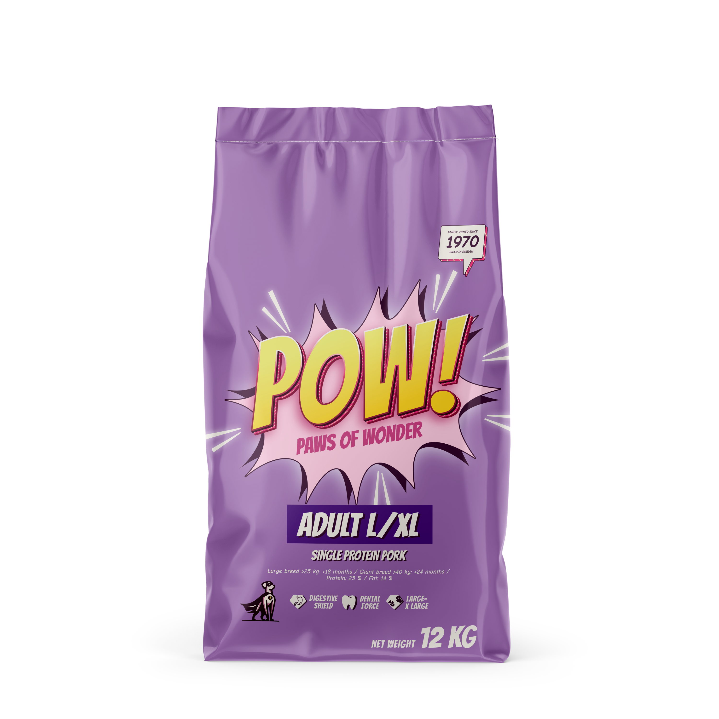 POW! Dog Adult Large / X-Large Pork 12 kg